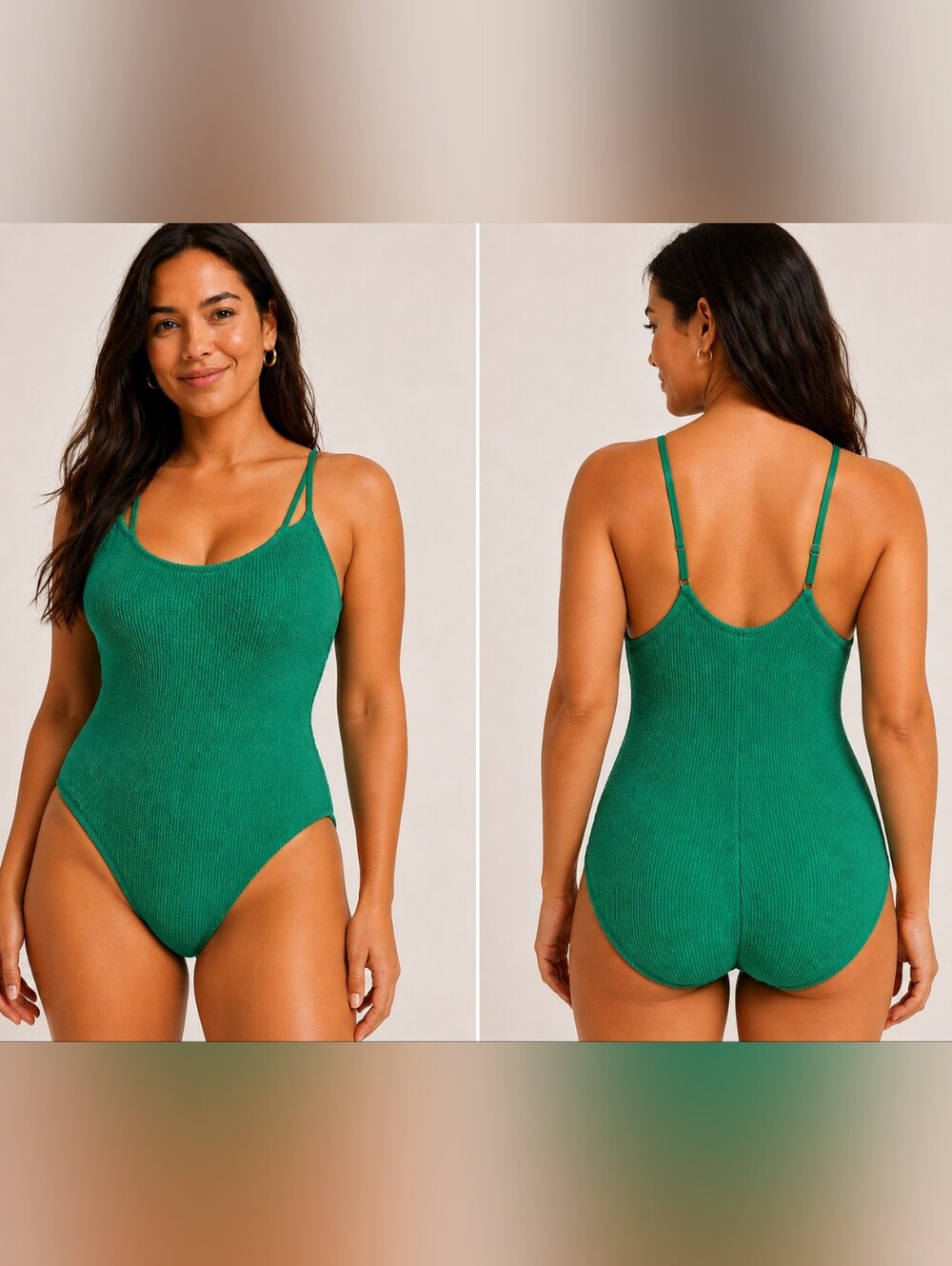 Shade & Shore Emerald Green One-Piece Swimsuit Size 16 XL